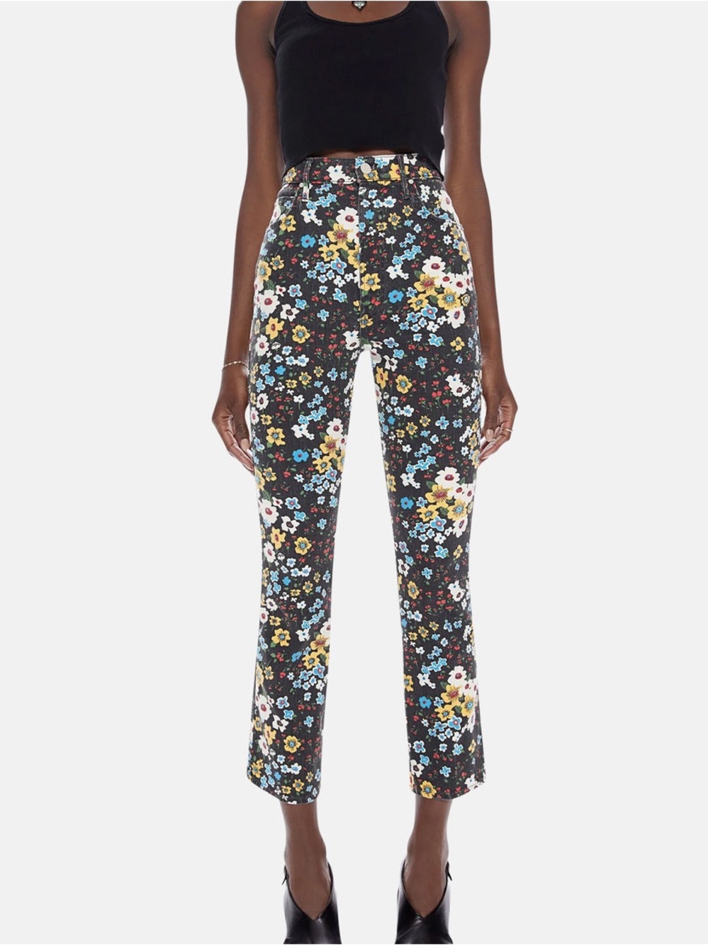 MOTHER High Waisted Smokin Double Ankle in Play Date Sz 25 (W•13”/I•26”)
